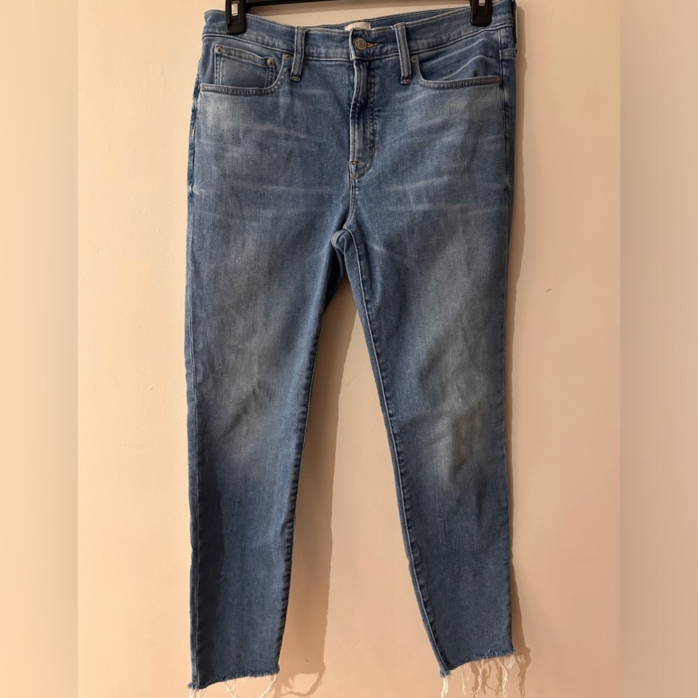 J. Crew 30 Cropped Jean with Threads at Bottom